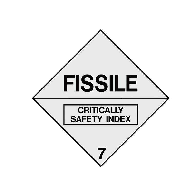 Brady Dangerous Goods Sign / Placard - Class 7 Fissile 7