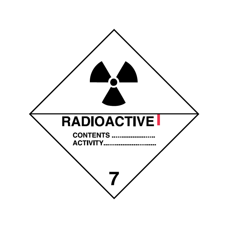 Brady Dangerous Goods Sign / Placard - Class 7 Radioactive I 7