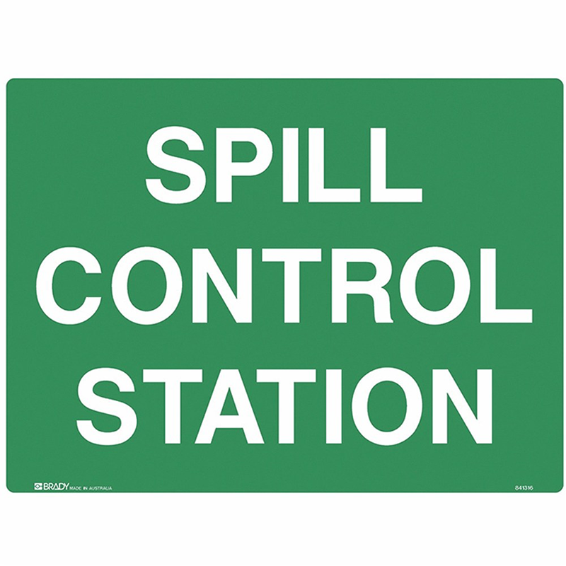 Brady Emergency Information Sign: Spill Control Station