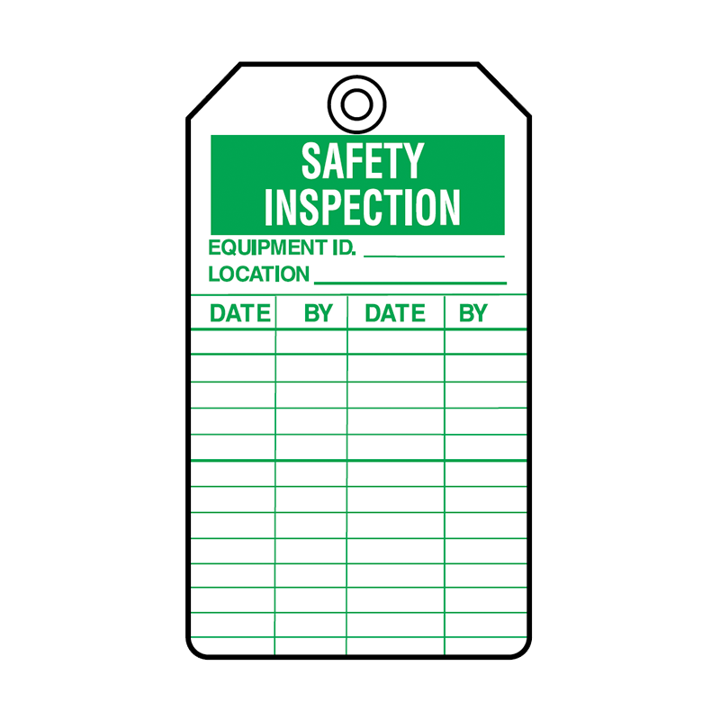 Brady Equipment Servicing Tag Safety Inspection 847340