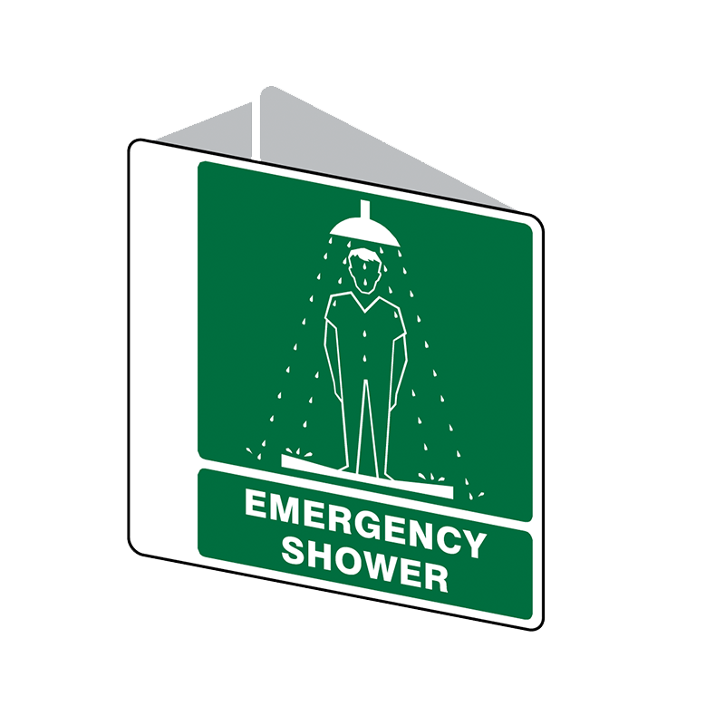 Brady First Aid Sign 2 Way Emergency Shower