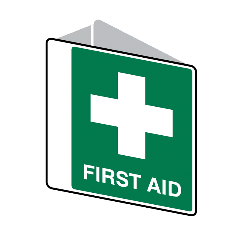 Brady First Aid Sign 2 Way First Aid