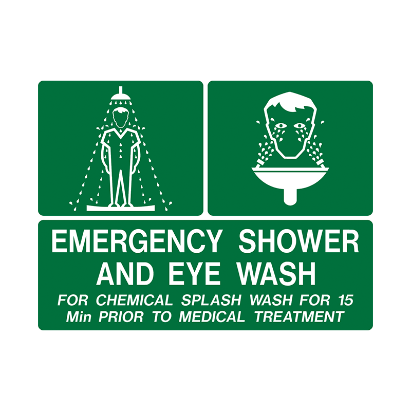 Brady First Aid Sign Range Emergency Shower and Eye Wash