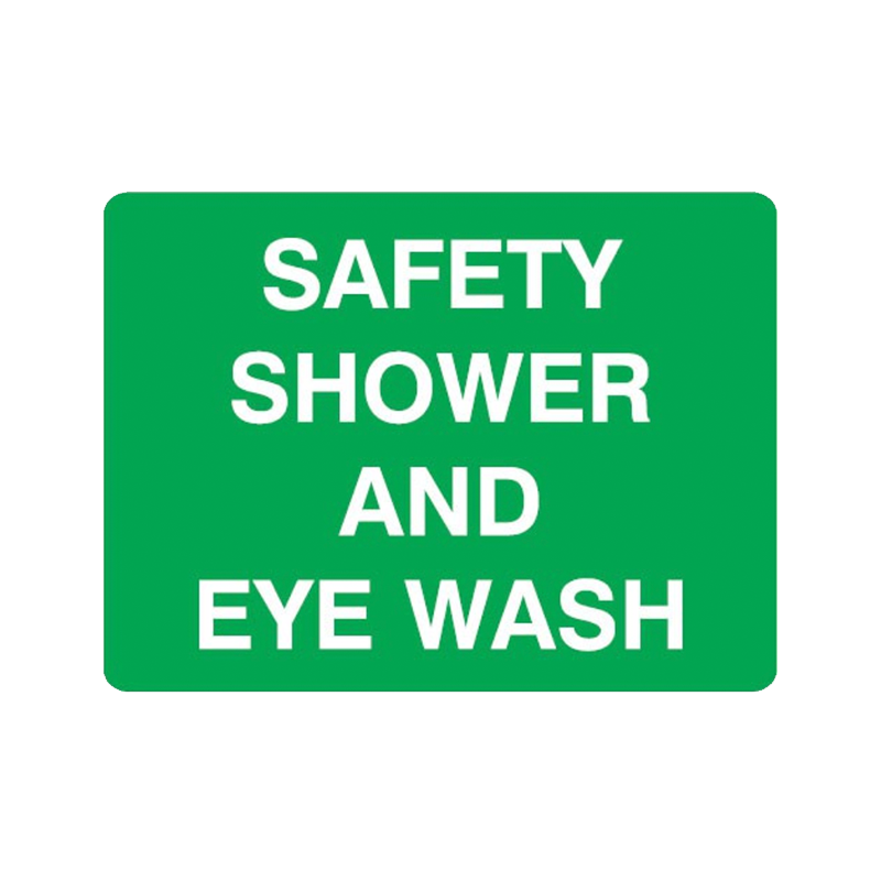 Brady First Aid Sign Range Safety Shower and Eye Wash