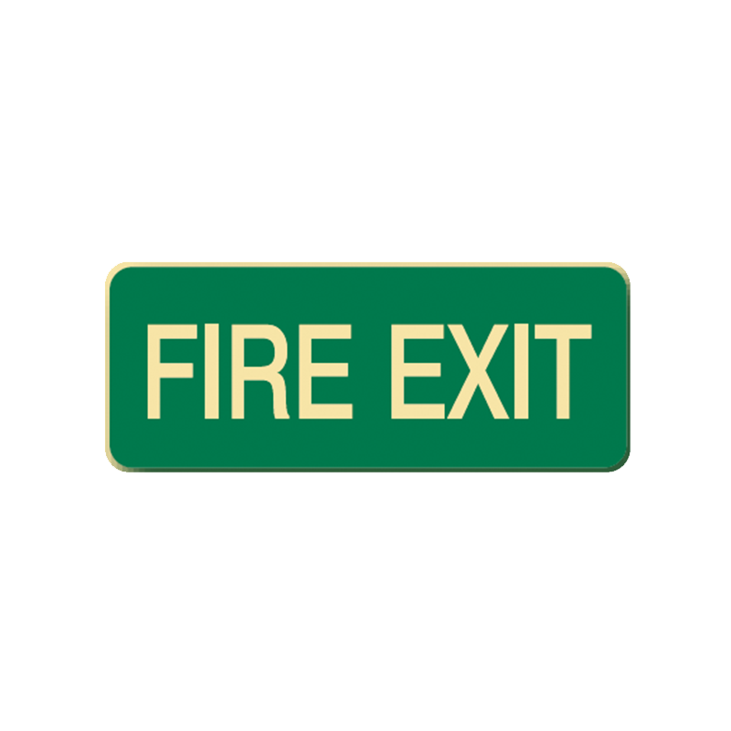 Brady Glow in the Dark and Standard Floor Sign Fire Exit