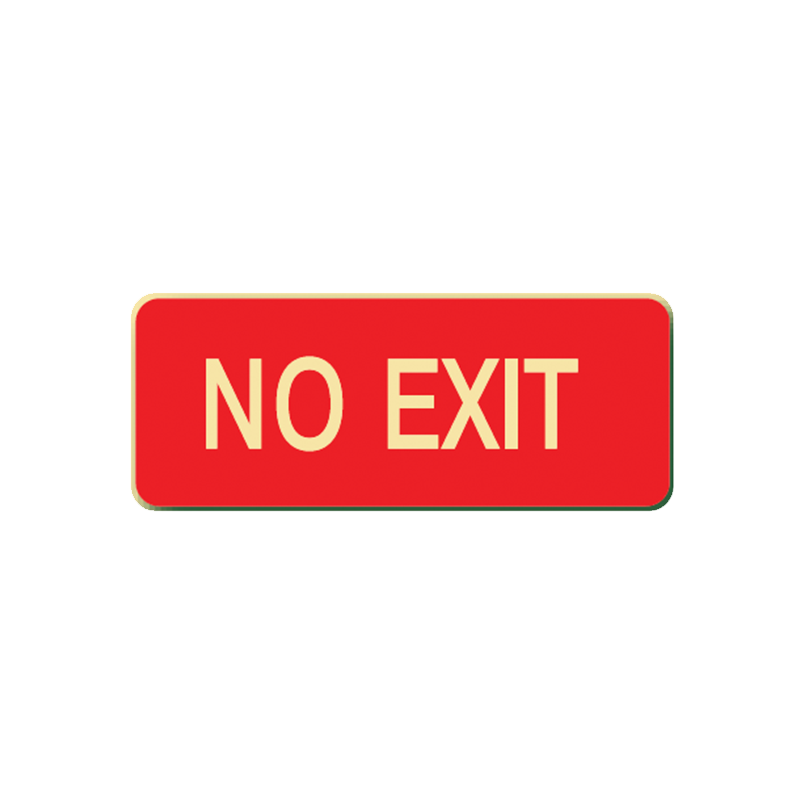 Brady Glow in the Dark and Standard Floor Sign Red No Exit