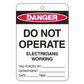 Brady Lockout Tag Large Economy - Do Not Operate Electricians Working