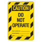 Brady Lockout Tag Large Economy - Yellow Caution Do Not Operate