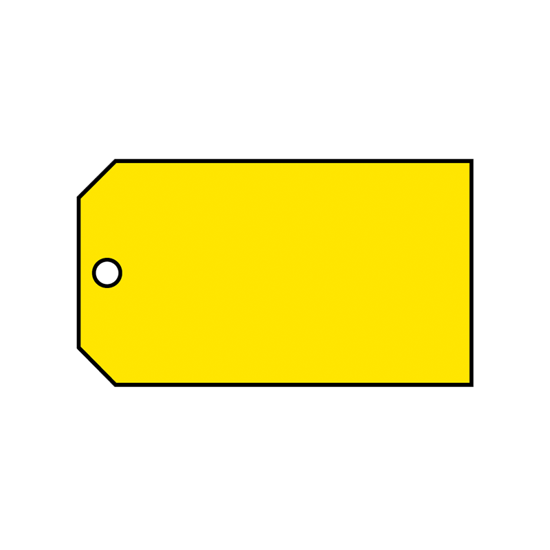 Brady Material Control Tag Blank Yellow 65373