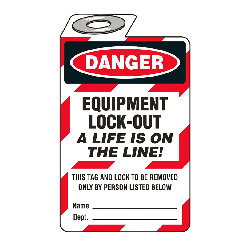 Brady Padlock Tag 852765 Equipment Lock-Out A Life is on the Line