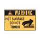 Brady Plastic Encapsulated Toughwash® Sign Range Hot Surface Do Not Touch