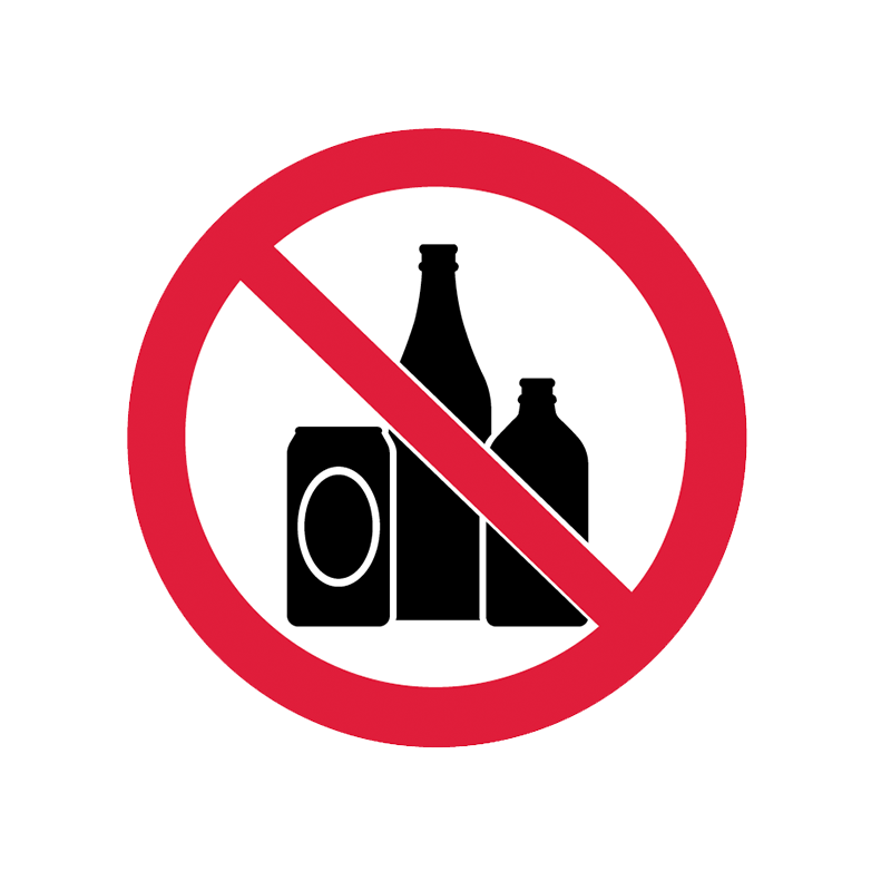 Brady Prohibition Pictograms: No Alcohol