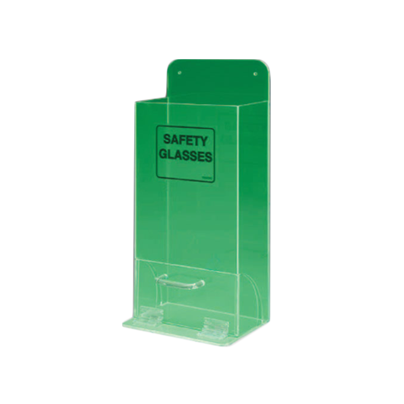 Brady Safety Glass Dispenser Green Fluorescent Acrylic 852467