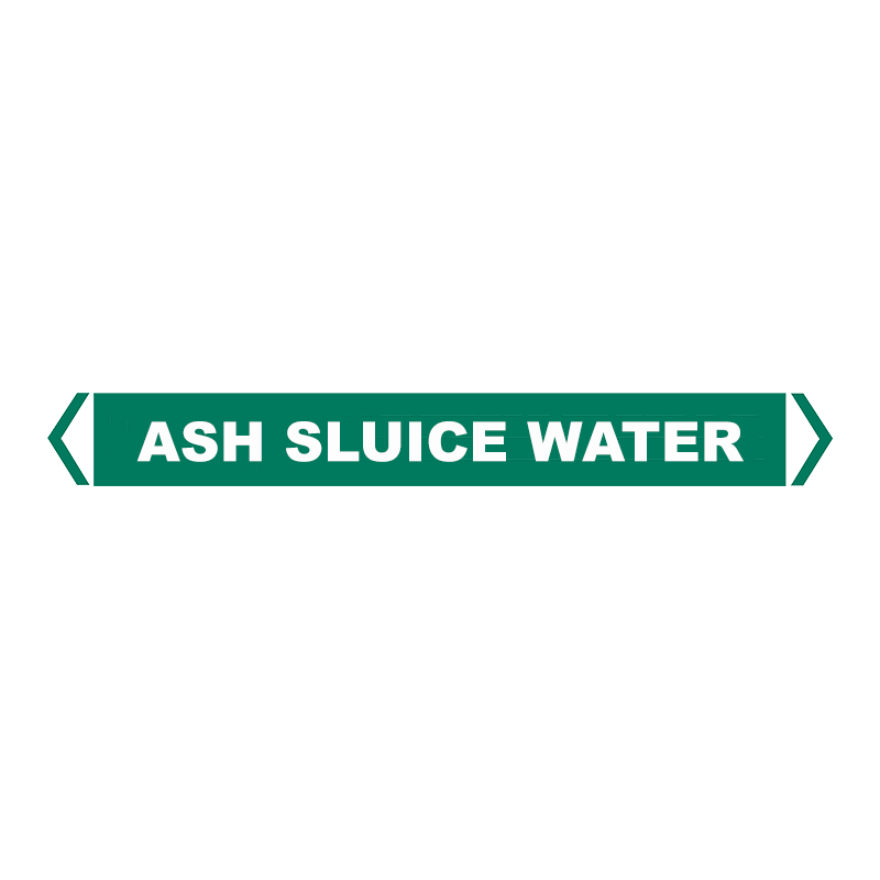 Brady Self Sticking Vinyl Pipe Marker Range - Ash Sluice Water