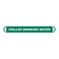 Brady Self Sticking Vinyl Pipe Marker Range - Chilled Drinking Water