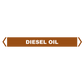 Brady Self Sticking Vinyl Pipe Marker Range - Diesel Oil