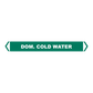 Brady Self Sticking Vinyl Pipe Marker Range - Dom. Cold Water
