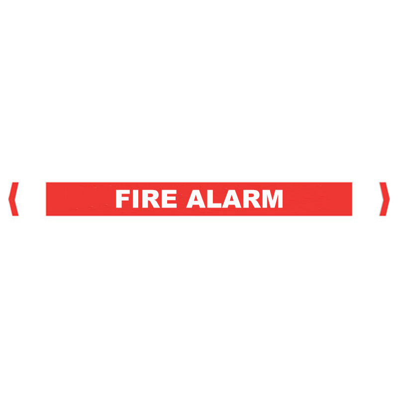 Brady Self Sticking Vinyl Pipe Marker Range - Fire Alarm
