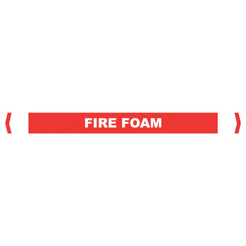 Brady Self Sticking Vinyl Pipe Marker Range - Fire Foam