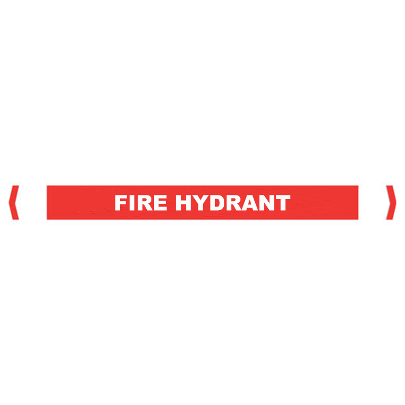 Brady Self Sticking Vinyl Pipe Marker Range - Fire Hydrant