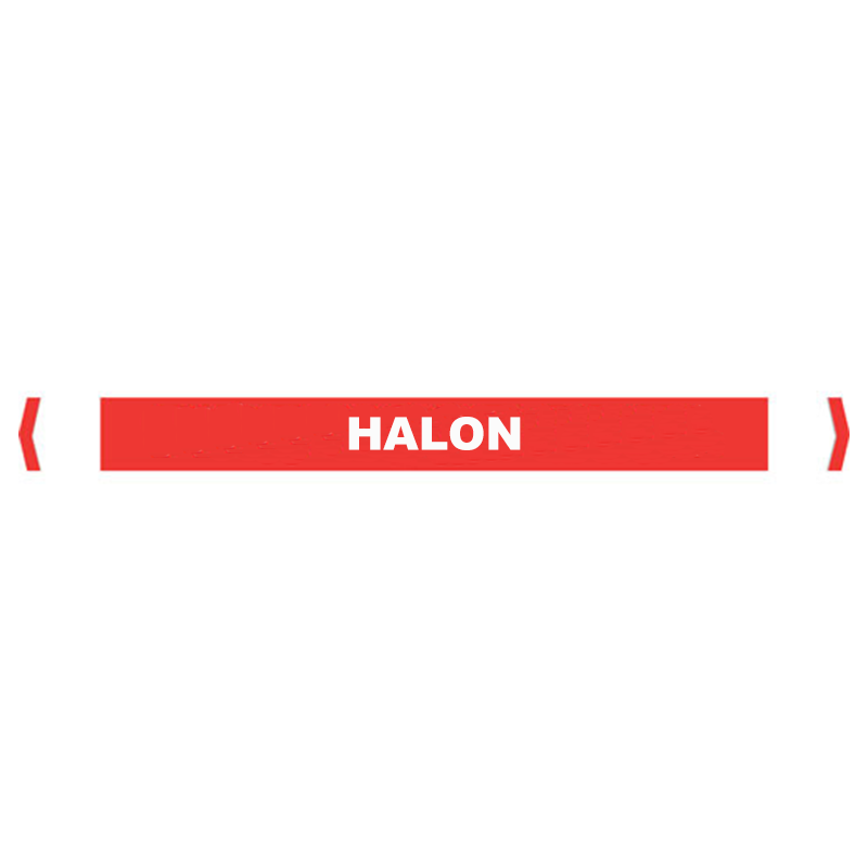 Brady Self Sticking Vinyl Pipe Marker Range - Halon