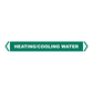 Brady Self Sticking Vinyl Pipe Marker Range - Heating/Cooling Water