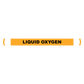 Brady Self Sticking Vinyl Pipe Marker Range - Liquid Oxygen