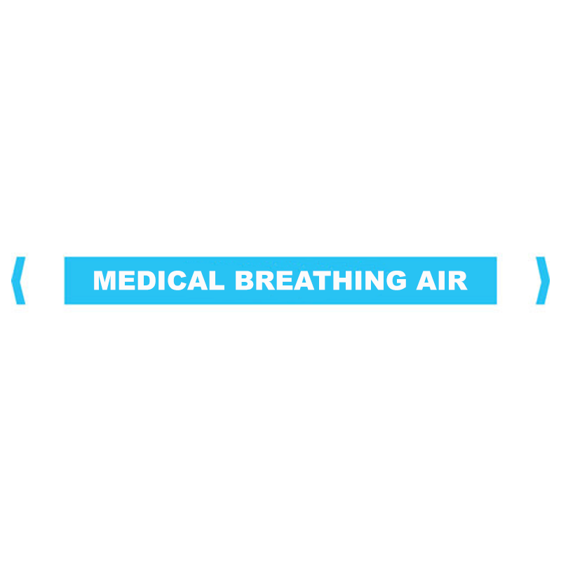 Brady Self Sticking Vinyl Pipe Marker Range - Medical Breathing Air