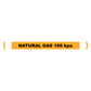 Brady Self Sticking Vinyl Pipe Marker Range - Natural Gas 100 kpa