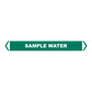 Brady Self Sticking Vinyl Pipe Marker Range - Sample Water