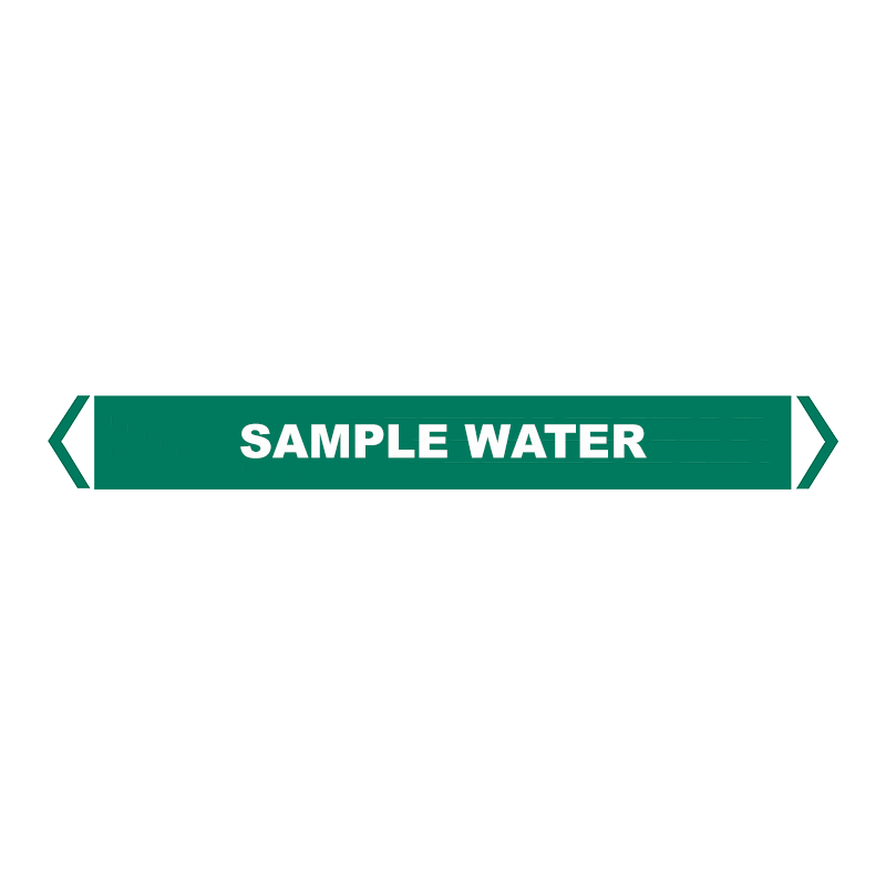 Brady Self Sticking Vinyl Pipe Marker Range - Sample Water