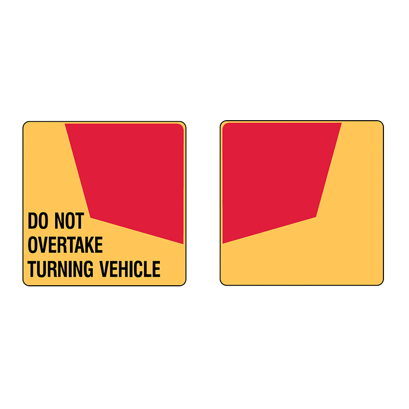 Brady Vehicle and Truck Identification - Do Not Overtake Turning Vehicle - Pair