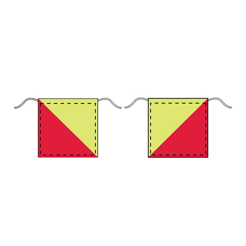Brady Vehicle and Truck Identification - Red / Lime Canvas - Pair