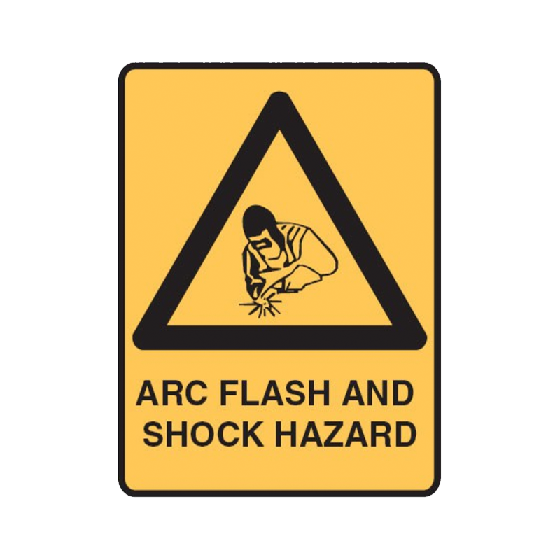 Brady Warning Sign Range Arc Flash and Shock Hazard