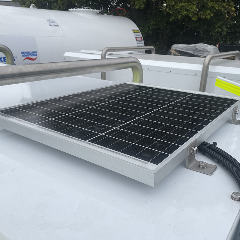 FUEL TRAILER 2000L Self Bunded Low Profile Dual Axle SBHD2000 Roof Mounted 12V Solar Dispensing Kit