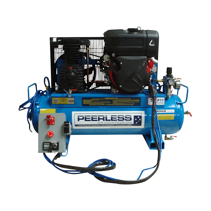 Peerless Air Compressor Diesel P17D with Mine Kit 350LPM 00384R