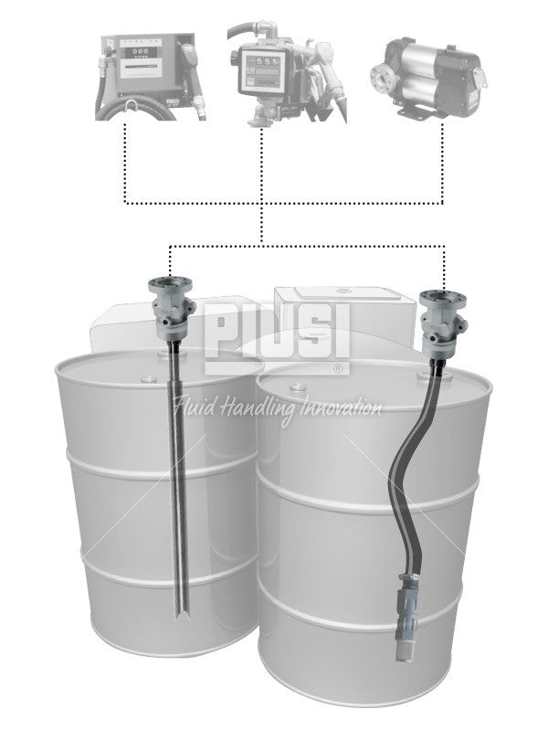 Piusi Drum / Tank Connector Range - Drum Display