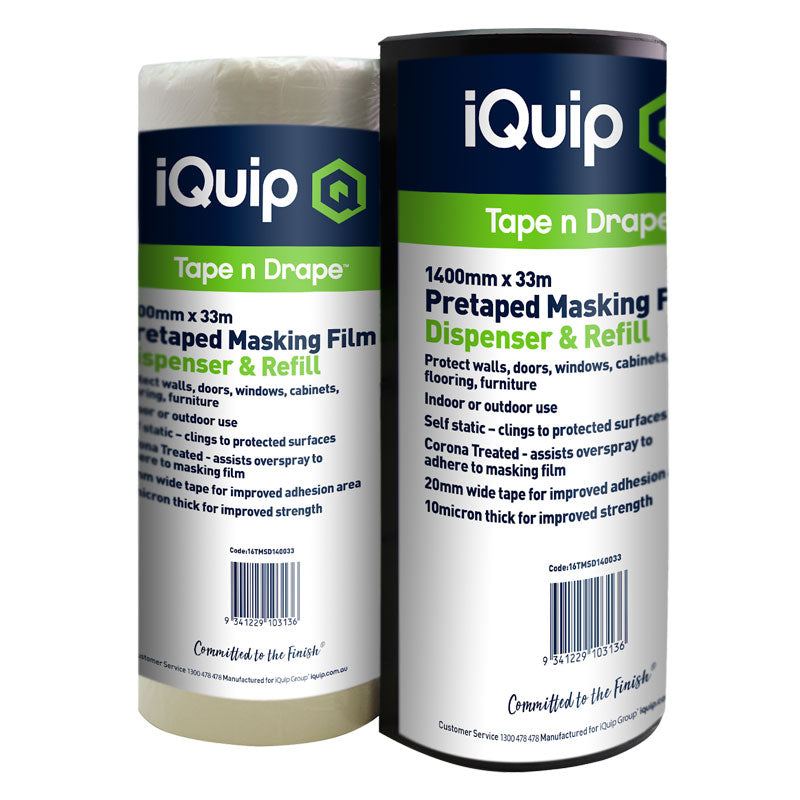 iQuip Pre-taped Masking Film & Dispenser Range