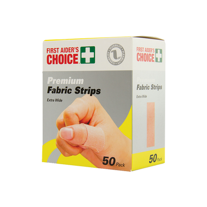Trafalgar First Aiders Choice Extra-Wide Fabric Strips PKT 50 856738