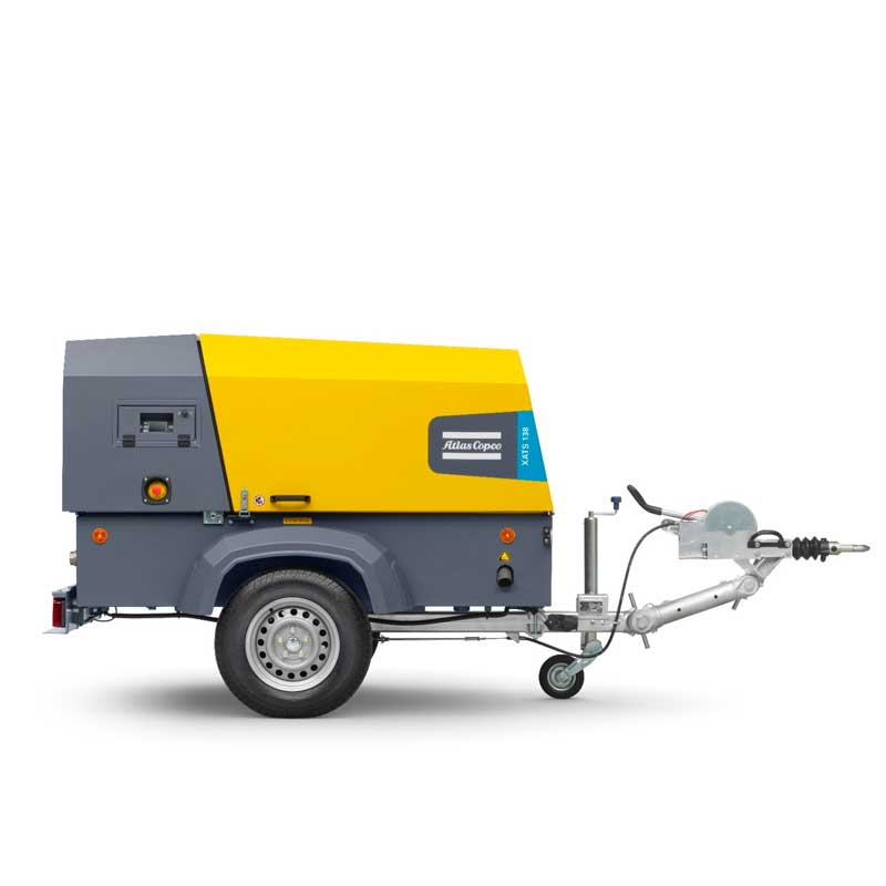 ATLAS COPCO XAS 138 Air Compressor High Capacity 250cfm 102psi Portable Towable - GO Industrial - XAS138