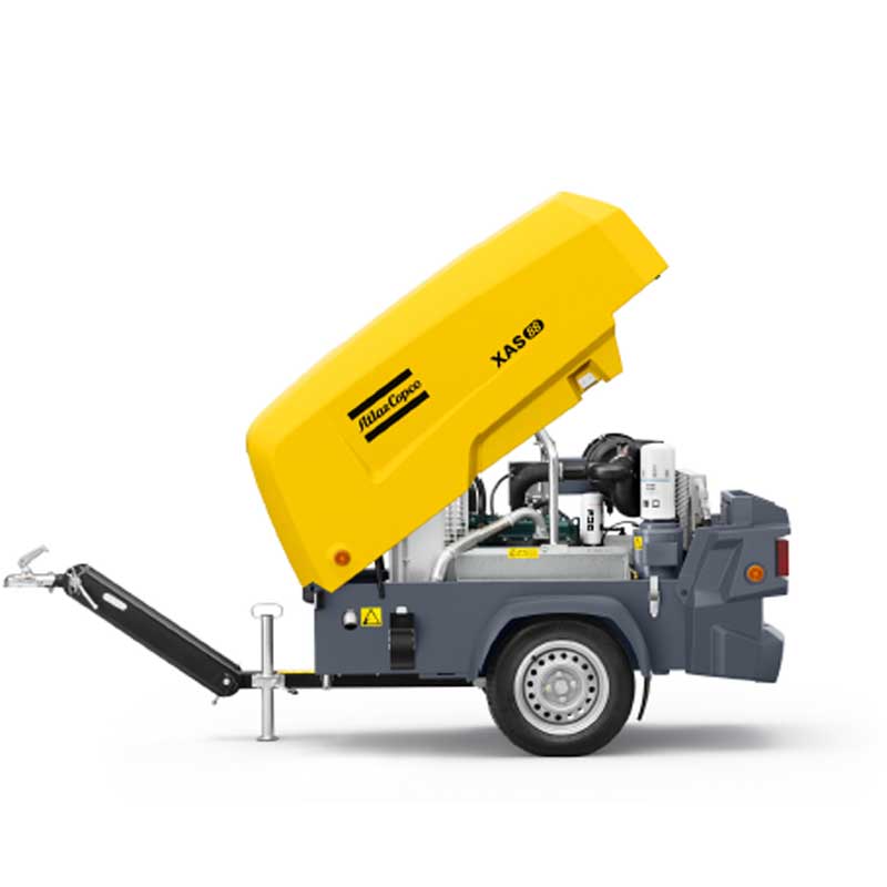 ATLAS COPCO XAS 38 KD Air Compressor 70cfm 100psi Portable Towable - GO Industrial - XAS38KD