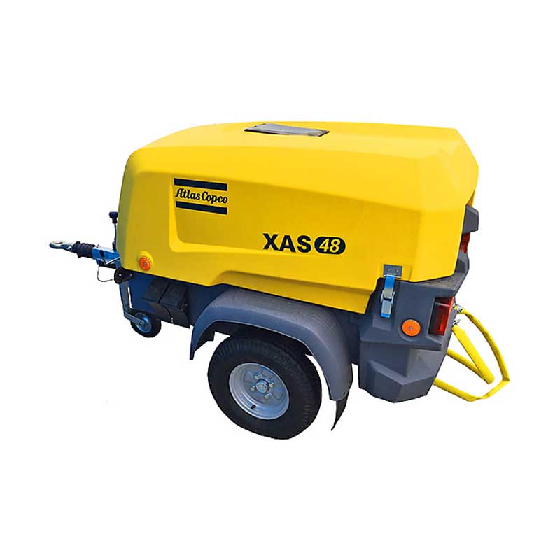ATLAS COPCO XAS 48 KD Air Compressor 90cfm 100psi Portable Towable - GO Industrial - XAS48KD