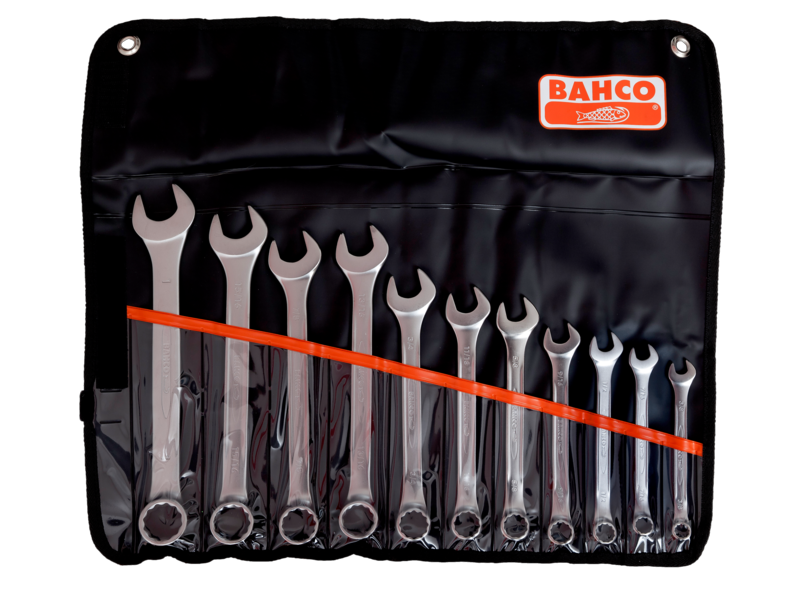 Bahco Spanner Kit 11 Piece Combination Ring and Open End Imperial 111Z/11T