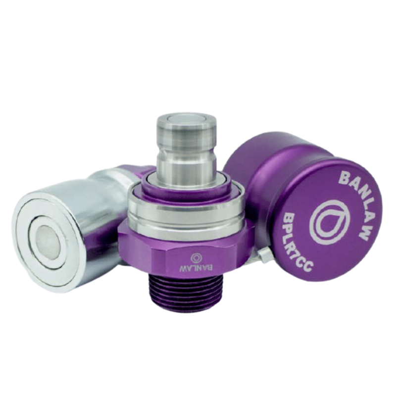 BANLAW Purple Size 7 Fluid Transfer Flush Face - GO Industrial - BPLR7BE