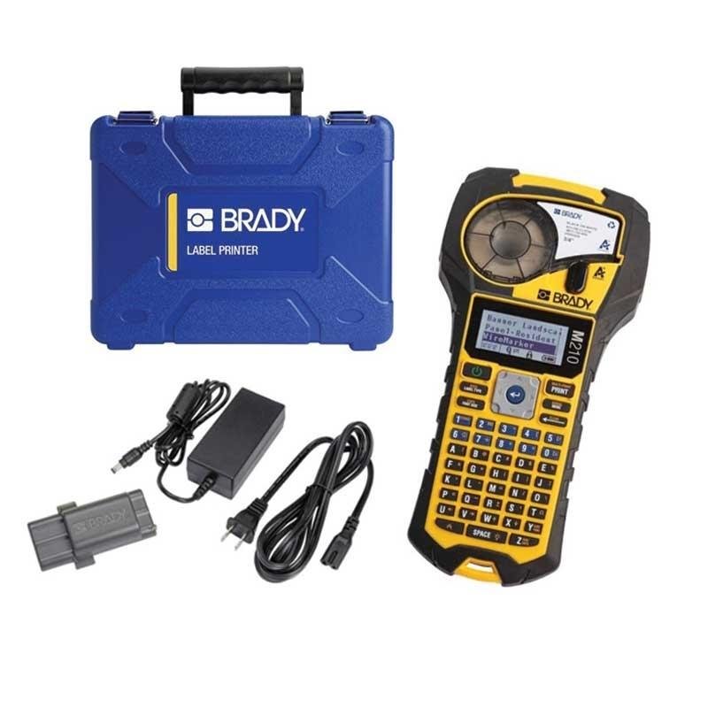 BRADY M210 Printer Bundle with Battery, AC Adapter & Hard Case - GO Industrial - 880390