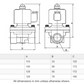 Dimensions - GO Solenoid Valve 3/8" to 1" ES56 Stainless General Purpose Zero Differential Normally Open Range