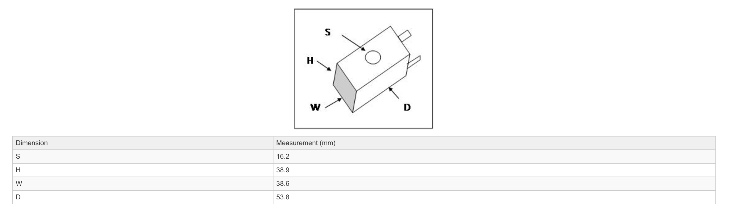 Dimensions - GO Solenoid Valve Coil 16.2mm 12v DC 16 W c/w DIN Plug SC-E16