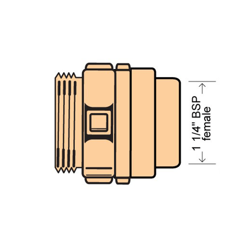 ELAFLEX 1.25" Swivel to Suit ZVA32 Automatic Shut Off Nozzle - GO Industrial - EA318.4 RM