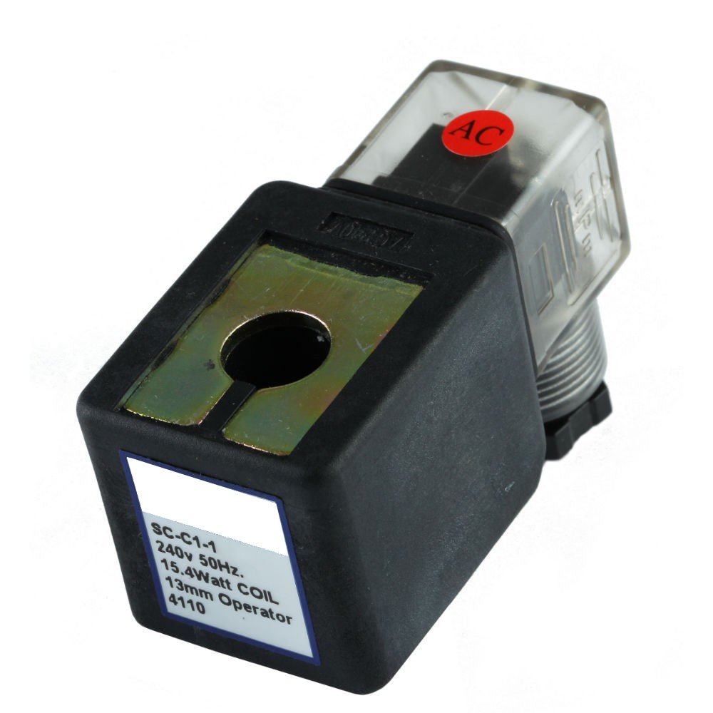 GO 12v DC 12 W with DIN Plug Solenoid Valve Coil 13.2mm - GO Industrial - SC - C1