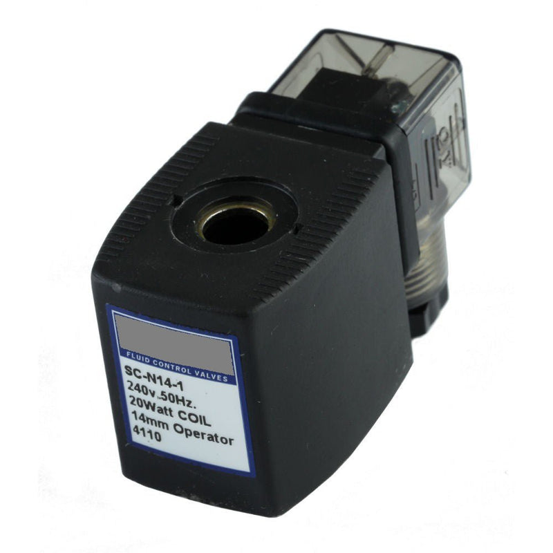 GO 12v DC 20 W with DIN Plug Solenoid Valve Coil 14.4mm - GO Industrial - SC - N14